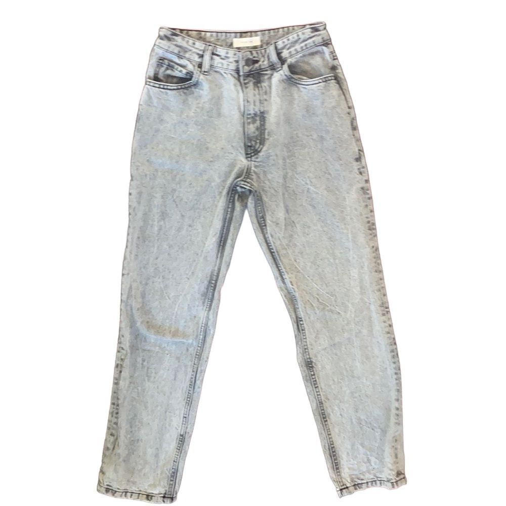 Anine Bing Women's Faded Black Stonewashed Zipper Jeans Size 25